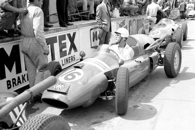 Masten Gregory in the Centro Sud Cooper at the Pits, 1960 by Unbekannt Unbekannt